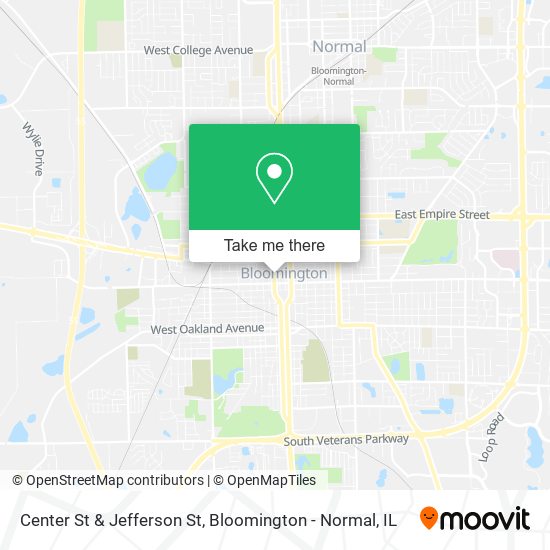 Center St & Jefferson St map