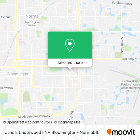 Jane E Underwood FNP map
