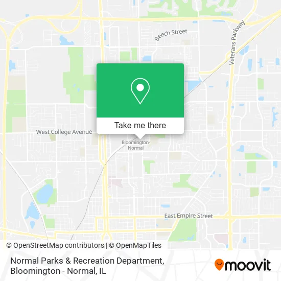 Normal Parks & Recreation Department map