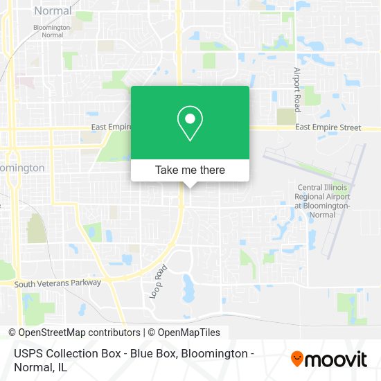 USPS Collection Box - Blue Box map