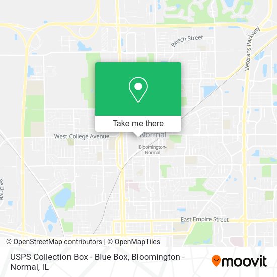 USPS Collection Box - Blue Box map