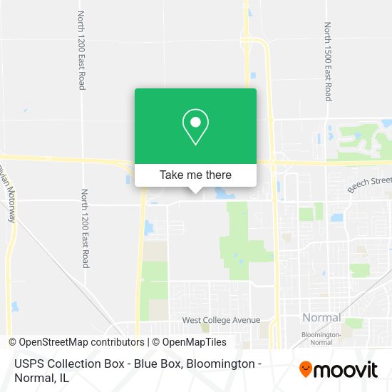 USPS Collection Box - Blue Box map