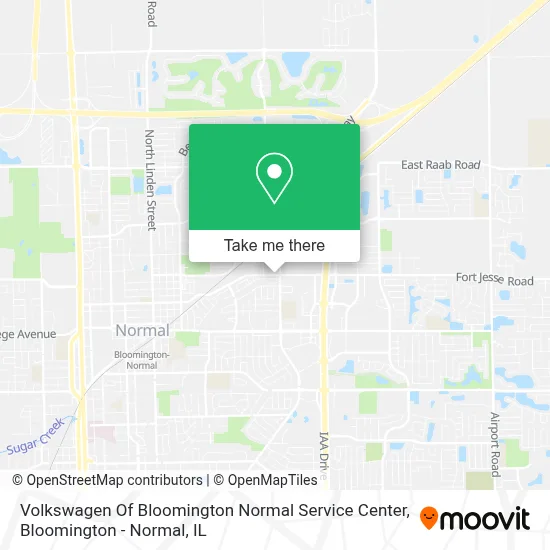 Volkswagen Of Bloomington Normal Service Center map