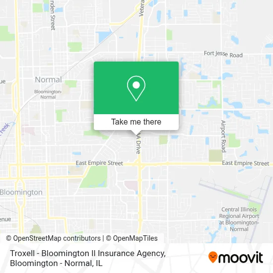 Troxell - Bloomington Il Insurance Agency map