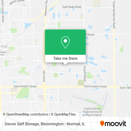 Devon Self Storage map