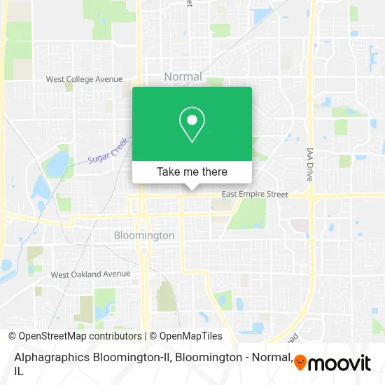 Alphagraphics Bloomington-Il map