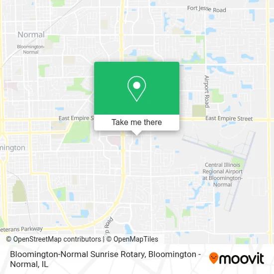 Bloomington-Normal Sunrise Rotary map