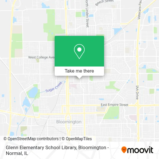 Glenn Elementary School Library map