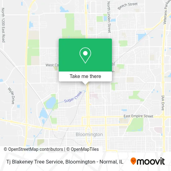 Tj Blakeney Tree Service map