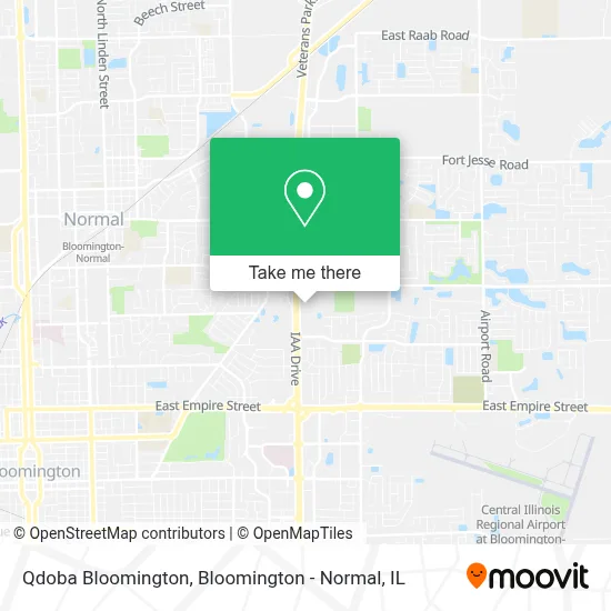 Qdoba Bloomington map