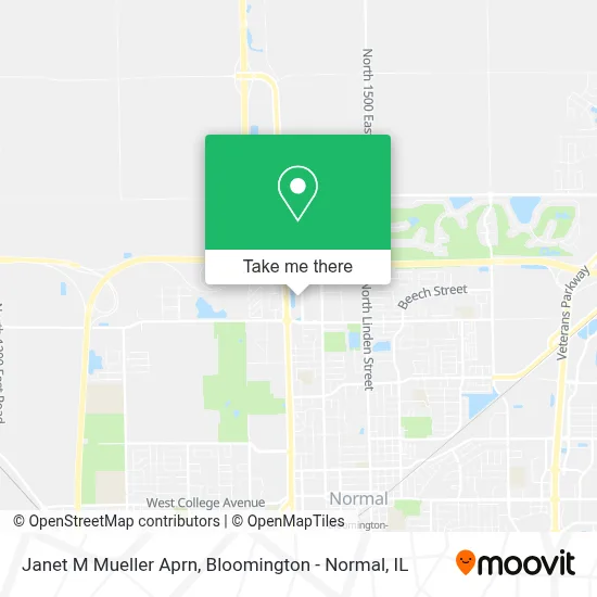 Janet M Mueller Aprn map