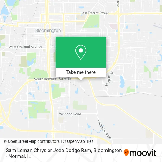 Sam Leman Chrysler Jeep Dodge Ram map