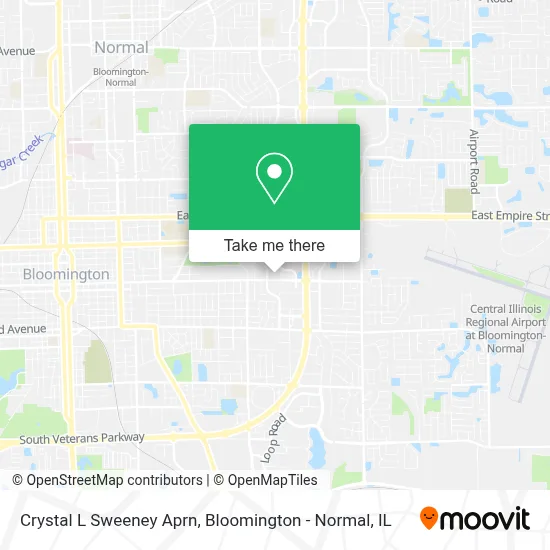 Crystal L Sweeney Aprn map