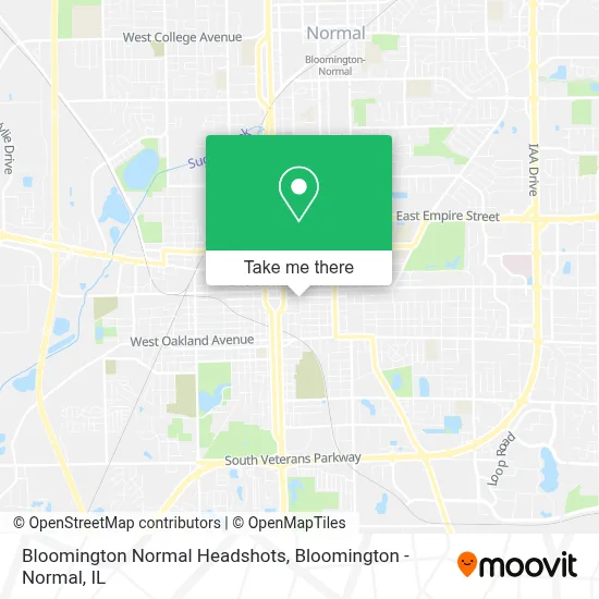 Bloomington Normal Headshots map