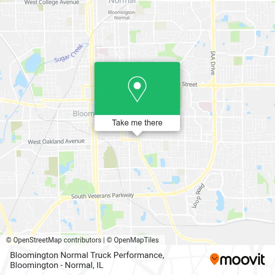 Bloomington Normal Truck Performance map