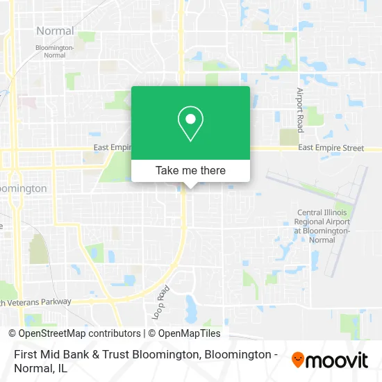 First Mid Bank & Trust Bloomington map