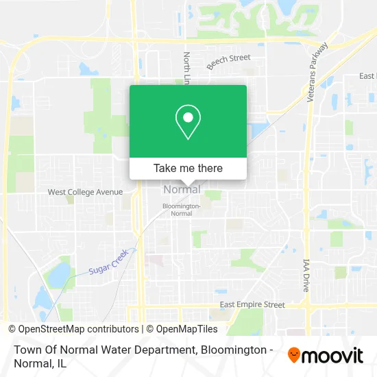 Town Of Normal Water Department map