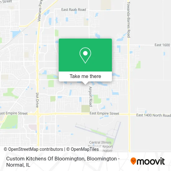 Custom Kitchens Of Bloomington map