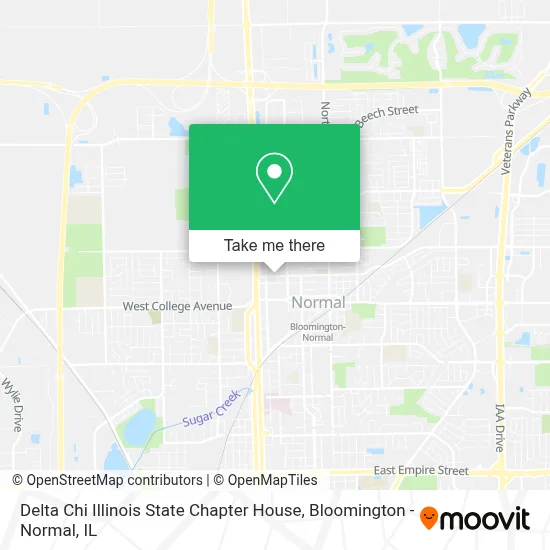 Delta Chi Illinois State Chapter House map