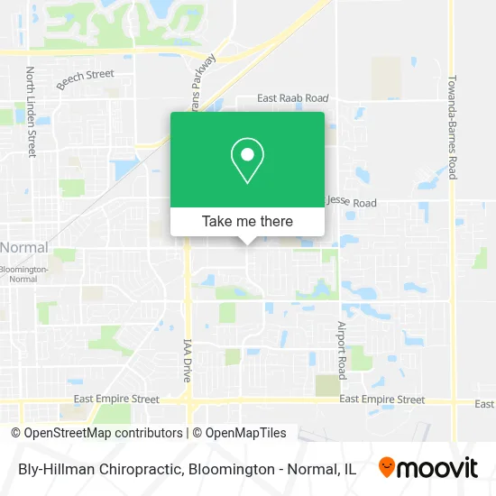 Bly-Hillman Chiropractic map