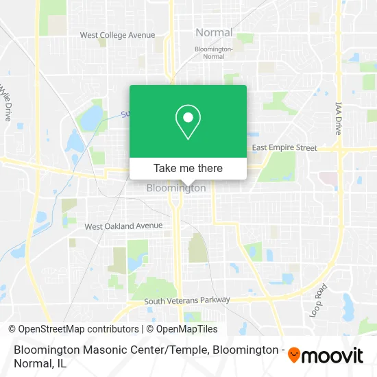 Bloomington Masonic Center / Temple map