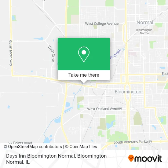 Days Inn Bloomington Normal map