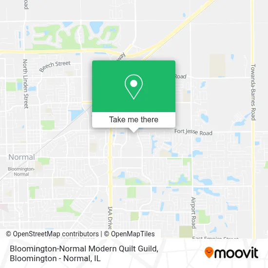 Bloomington-Normal Modern Quilt Guild map