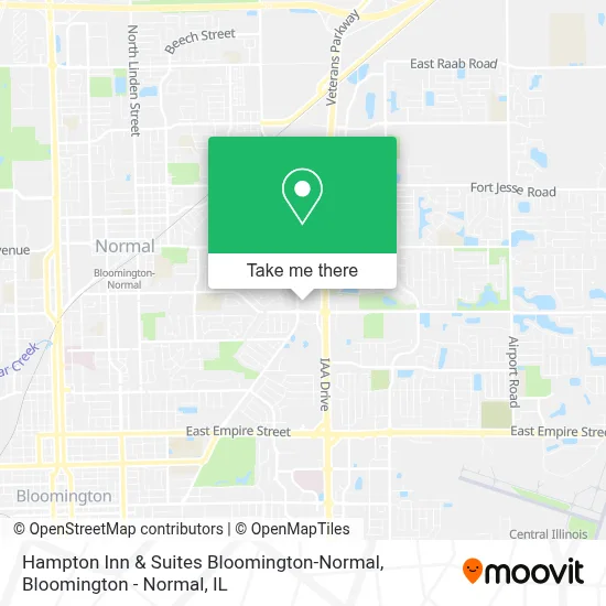 Hampton Inn & Suites Bloomington-Normal map