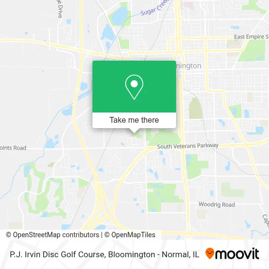 P.J. Irvin Disc Golf Course map