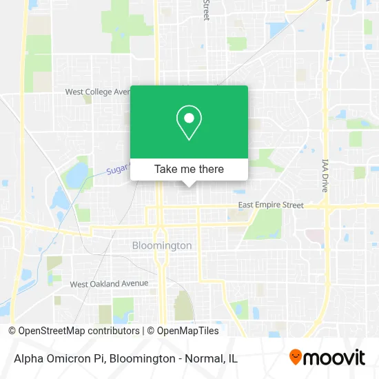 Alpha Omicron Pi map