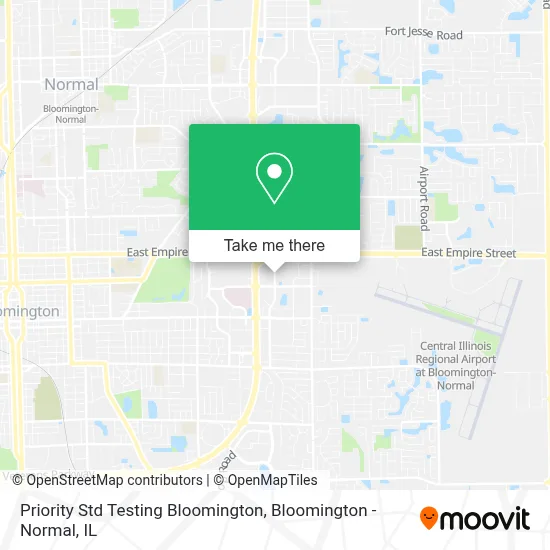 Priority Std Testing Bloomington map