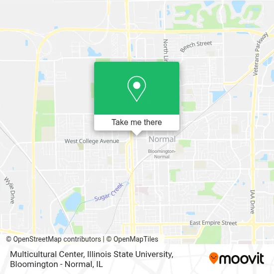 Multicultural Center, Illinois State University map