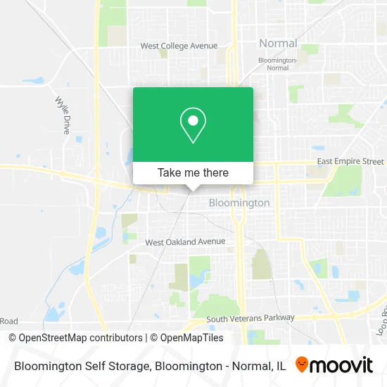 Bloomington Self Storage map