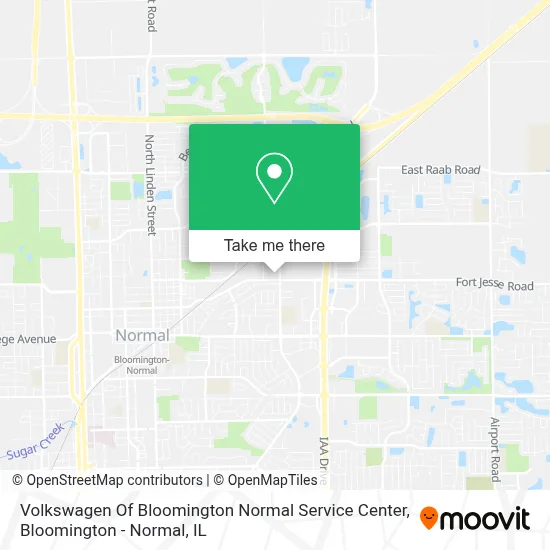 Volkswagen Of Bloomington Normal Service Center map