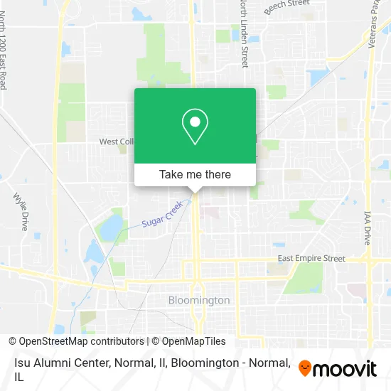 Isu Alumni Center, Normal, Il map