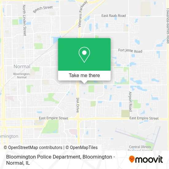 Bloomington Police Department map