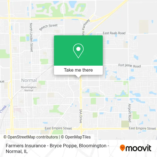 Farmers Insurance - Bryce Poppe map