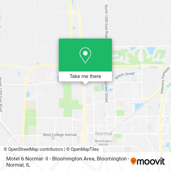 Motel 6 Normal- Il - Bloomington Area map