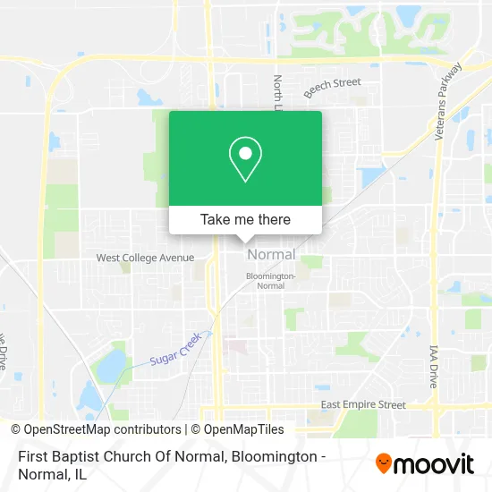 First Baptist Church Of Normal map