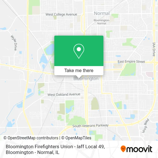 Bloomington Firefighters Union - Iaff Local 49 map