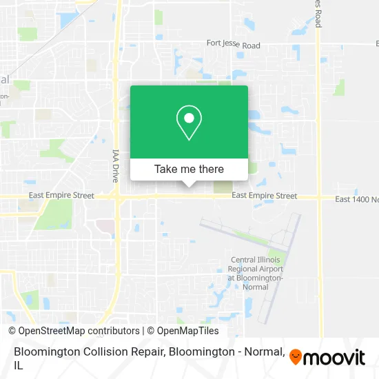Bloomington Collision Repair map