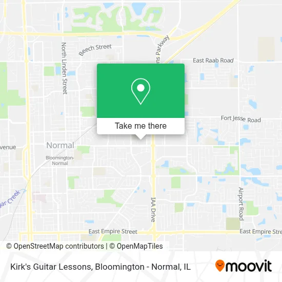 Kirk's Guitar Lessons map