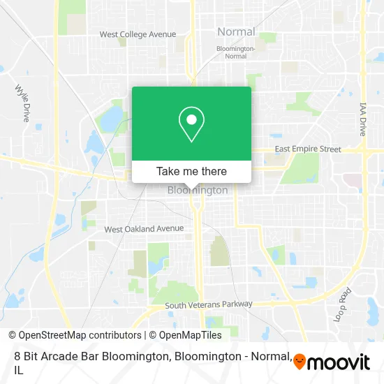 8 Bit Arcade Bar Bloomington map