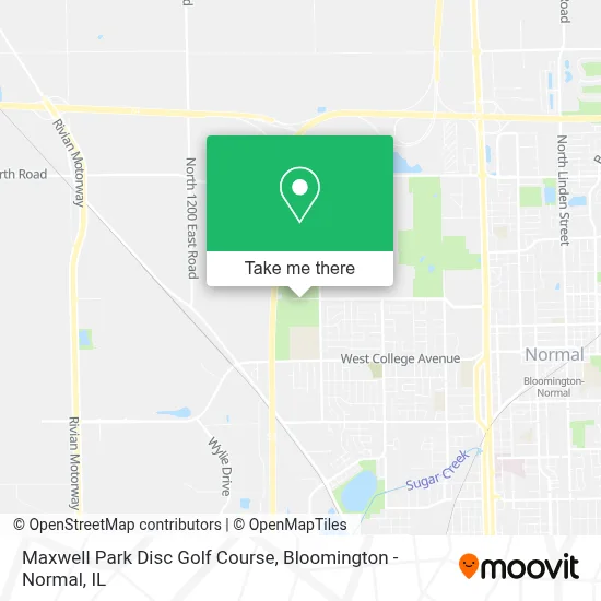 Maxwell Park Disc Golf Course map