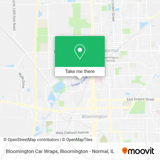 Bloomington Car Wraps map