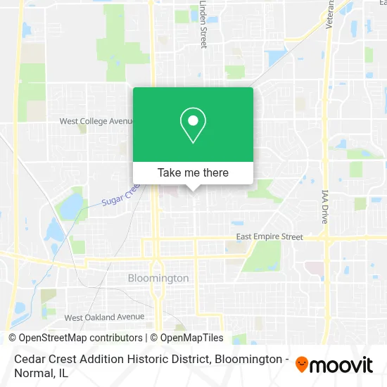 Cedar Crest Addition Historic District map