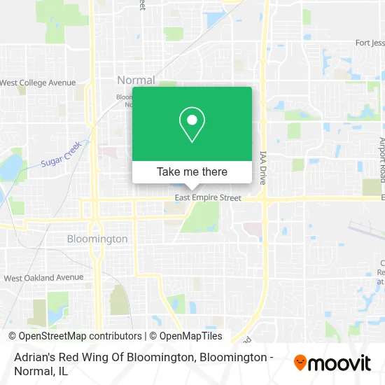 Adrian's Red Wing Of Bloomington map