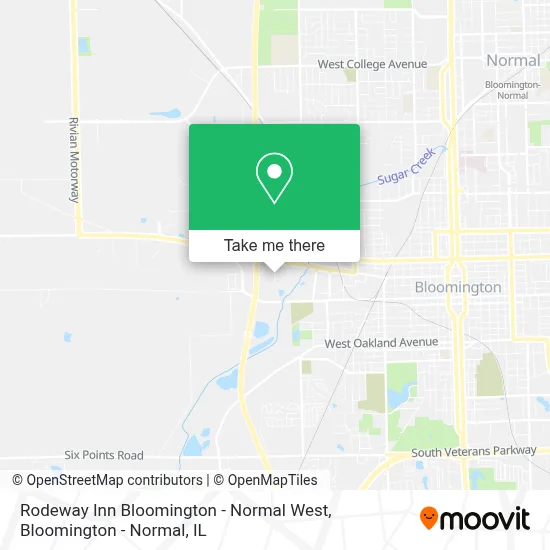 Rodeway Inn Bloomington - Normal West map