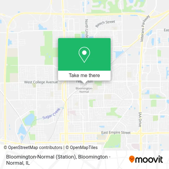 Bloomington-Normal (Station) map