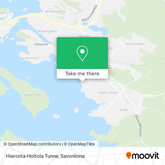 Hieronta-Hoitola Tunne map